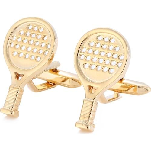 Mens Jewelry Spain Sliver Sport Padel Cufflinks Suit Shirt Cuff links Buttons Gifts España Gold Tenis Shirts Cufflink Pala Padel