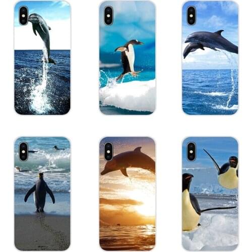 Soft TPU Covers For Apple iPhone X XR XS MAX 4 4S 5 5S 5C SE 6 6S 7 8 Plus ipod touch 5 6 Blauw Dolfijnen Penguins Ijsberen Sink