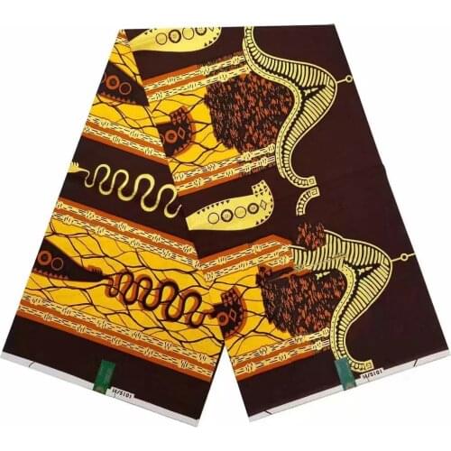 Real Wax Original Akara African Gold Brocade Printed Cotton Fabric Veritable Soft99 High Quality Sewing Material For Dress VL191