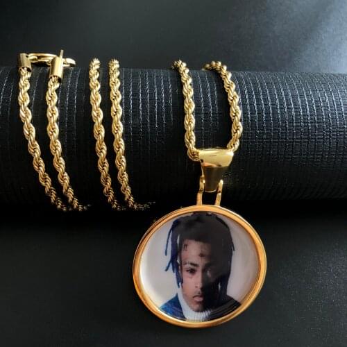 Custom picture pendant hiphop jewelry for men with free chain