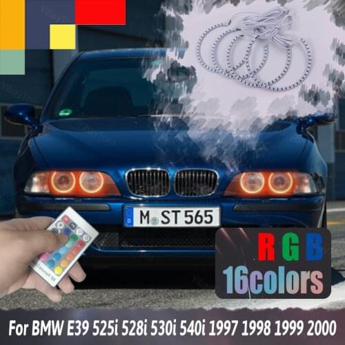 RGB Angel Eyes for BMW 5 SERIES E39 525i 528i 530i 540i 1997 1998 1999 2000 LED Halo Running Lights Car Accessories Tuning DIY