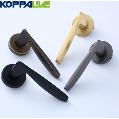 KOPPALIVE luxury pure brass bedroom european door lock household door lever lock handles