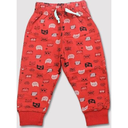 Female Child Red 4 Seasons Interlock Sweatpants