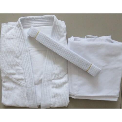 100% cotton jujitsu training suits International standard judo clothing uniforms Adult&children kung fu aikido clothes white