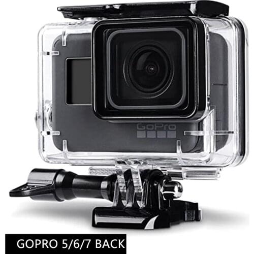 45m Underwater Waterproof Case for GoPro Hero 7 6 5 Black Diving Protective Housing Mount for Go Pro 7 6 5 Black Accessory