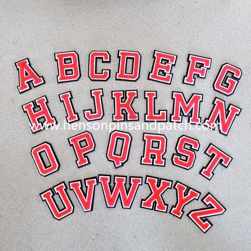 Custom Letter Chenille Embroidery Patches , letter Towel Embroidery Badges