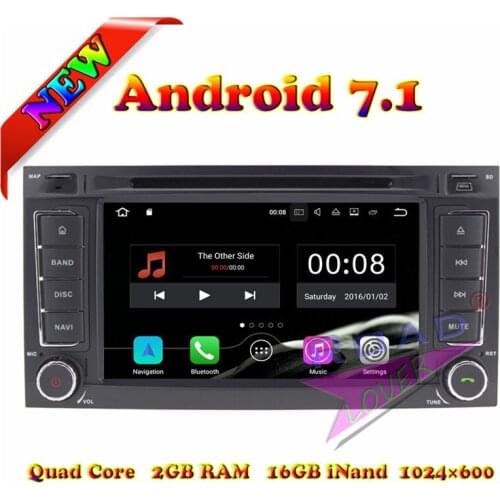 Wanusual 2G+16GB Quad Core Android 7.1 Car PC Head Unit DVD Player Radio For VW Volkswagen Touareg GPS Navi Two Din Media Center