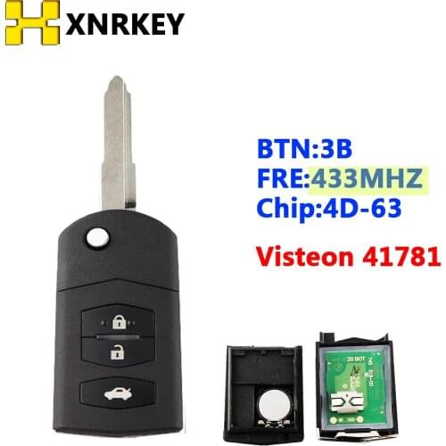 XNRKEY 3B Flip Key 433 Mhz Visteon 41781