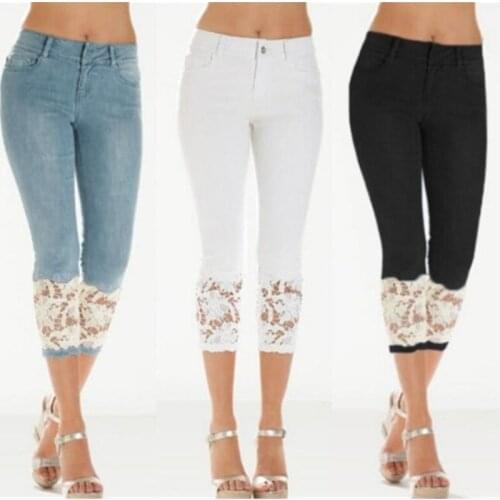 Xnxee Women's Denim Capri Pants