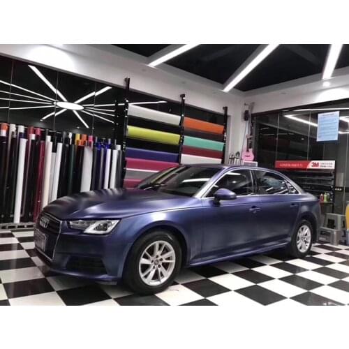 Pearl Matt Metallic Midnight Blue Car Wrap Vinyl Film with Air Release Technology DIY Styling Stickers Decals