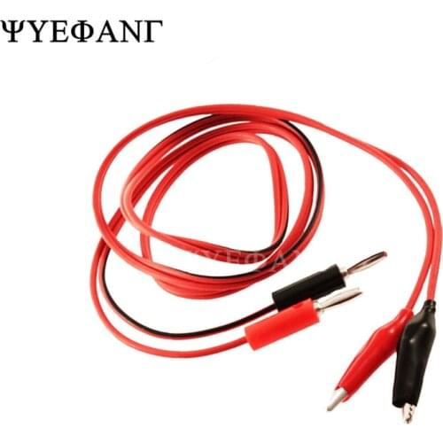 1PCS 1M Alligator Cilp to Banana Plug Test Cable Lead Connector Dual Tester Probe 35mm Crocodile Clip for Multimeter Measure