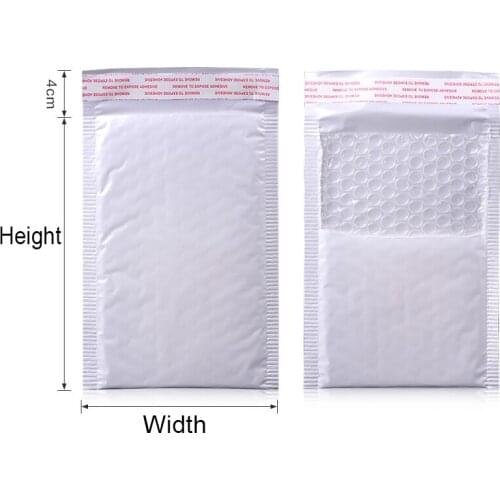 10 Pieces / White Envelope Paper Bubble Bag Foam Collision Postage Delivery Bag Office Stationery Paper (18 * 23cm + 3.5cm)