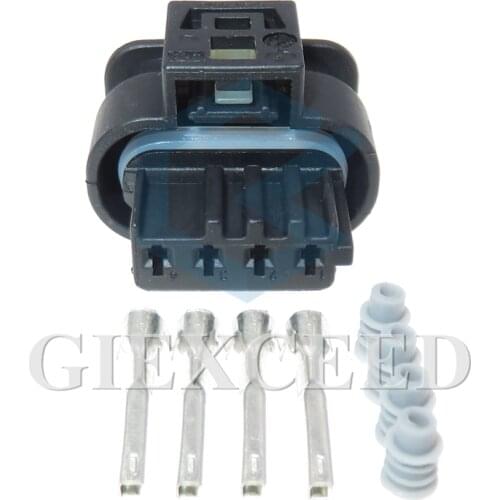 1 Set 4 Pin Female Connector 805-122-541 Automobile Exhaust Pipe Electronic Valve Wire Harness Socket For BMW Auto Parts