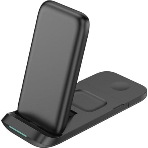 3 in 1 Wireless Charging Station V8 Folding Wireless Charger Multi-Function Desktop Wireless Charger for Mobile Watch