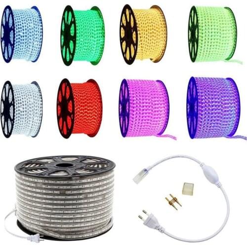 AC 220v 1~15m 5050SMD Led Light Waterproof Patch Anti-electric Flexible Led Strip Decorative Background Wall Led Strip Lights