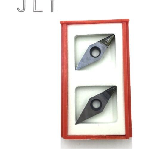 JLI 2pcs/set Diamond Lathe VCGW160404 PCD Cutter Tool CNC Blade Turning Tip Series Suitable for SVJCR SVVCN SVQCR SVUCR