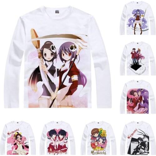 Anime Shirt The World God Only Knows T-Shirts Multi-style Long Sleeve Elsie Haqua Galgame Kaminomi Cosplay Motivs Kawaii Shirts