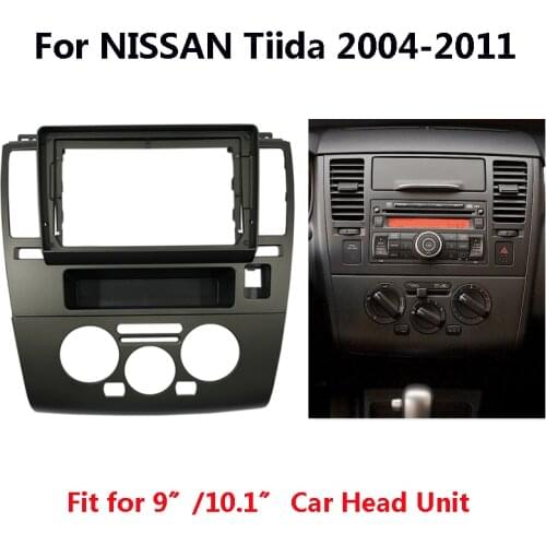 Car Radio Multimedia Player Head Unit Fascia Frame For NISSAN TIIDA 2004-2011 Auto Stereo Dash Panel Mount Trim Kit