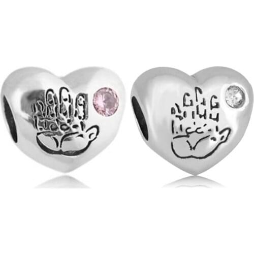 Authentic 925 Sterling Silver Beads New Heart Shape Pledge Fashion Beads Fit Original Pandora Bracelet For Women Diy Jewelry