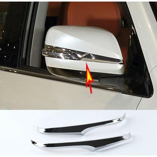 CITALL ABS 1 Pair Chrome Rearview Side Mirror Cover Trim Decor Strip Fit for Lexus LX570 2016 2017 2018 2019