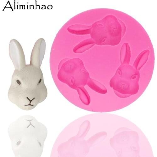 DY0008 Easter rabbit DIY Silicone Mold Sugarcraft dessert Candy Chocolate Molds Fondant Cake Decorating Tools