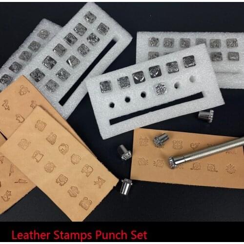 Leather Carving Craft Metal Insect Symbol Leather Stamps Punch Tools Set for DIY Leather Craft Printing, High Quality Zinc Alloy