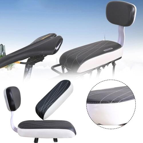 Bicycle Back Seat Leather Bicycle Child Seat Cover Bike Rack Rest Cushion Back Saddle Detachable Soft Sponge Cycle Accessories