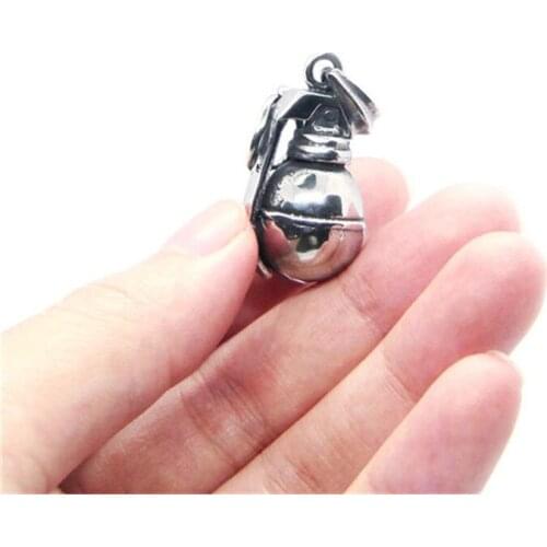 Rany&Roy Newest Cool Man Grenade Pendant 316L Stainless Steel Band Party Hot Selling Grenade Pendant