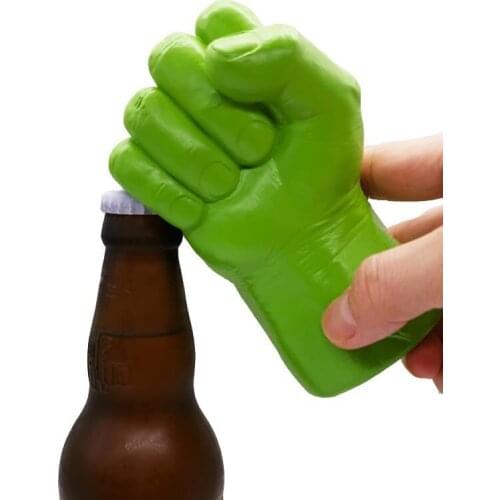 Personality Green fist Bottle Opener Creative Handle Bottle Opener Interesting Home Kitchen Supplies Resin Crafts
