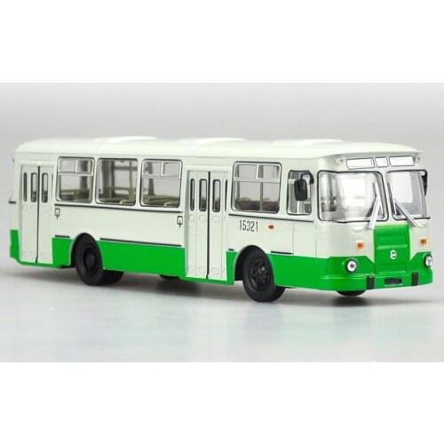 Diecast 1:43 Russian Bus 677M Alloy Bus Car Model Metal Collection Souvenir Ornaments Display Vehicle Toy Gift Decoration