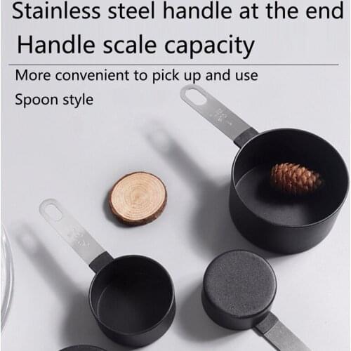 Stainless Steel Measuring Cup Measuring Spoon Set Plastic Stainless Steel Handle Measuring Spoon 8 Piece Set of Baking Tools