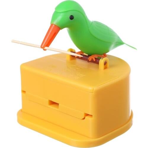 Cute Hummingbird Toothpick Dispenser Automatic Toothpick Organizers Secret Gift Toothpick Box Hot New Table Decoration