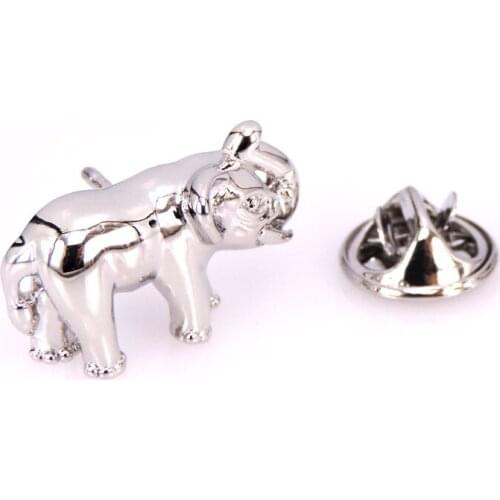 Mens Brooch Scarf Hat Accessories Silver Elephant Animal Clip Neckpin Badge Pin Woman Wedding Couple High Quality Jewelry Gifts