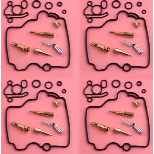 4 Sets Motorcycle Carburetor Repair Rebuild Kit Fit for Suzuki RF600R RF900R 1994 1995 1996