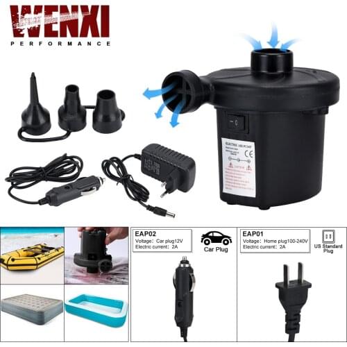 Inflatable Pump Electric Air Mattress Camping Pump Portable Quick Filling For Car Home Use