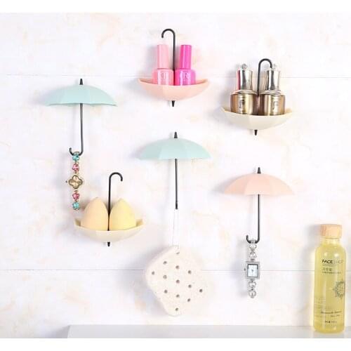 Wall Mounted Hooks Purse Hanger Door Hanger Hooks Sponge Shelf Housewares Bathroom Organizer Kitchen Tools Household Items 3PCS