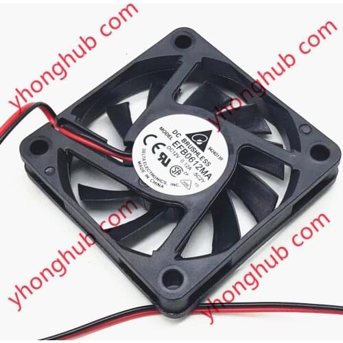 Detla Electronics EFB0612MA DC 12V 0.12A 60x60x10mm Server Cooling Fan