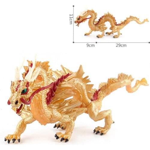 1PC Original Simulation Chinese Dragon Model Toy Lifelike Figurines Educational Toy Birthday Gift Collection For Kids
