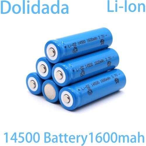 2020Original 14500 Battery 100% original 14500 Battery 3.7V 1600mAh lithium Batteries Li-ion rechargeable batteries