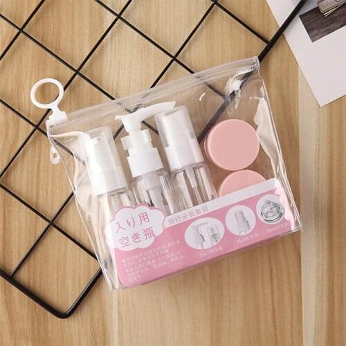Portable Travel Bottle Set Cosmetic Empty Bottle Press Bottle Spray Bottle Small Watering Can Cosmetic Sub-Bottling Set