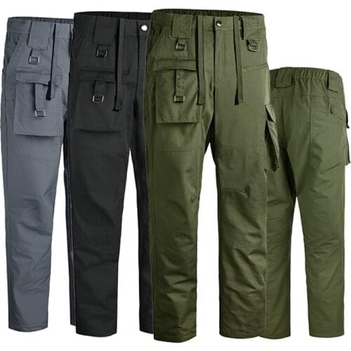 QSuper Quick-Dry Men Pant Cargo Outdoor Military Tactical Mens Sweatpants Four Seasons Solid Color Jogger Man Trouser Clothing