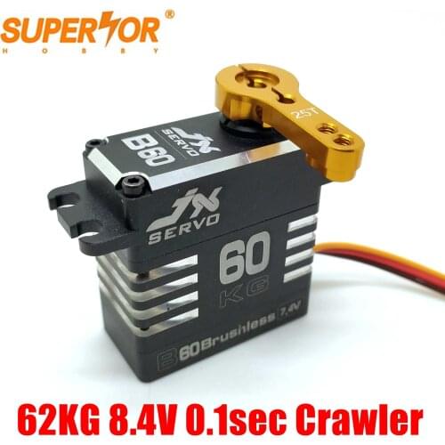 B60 JX Servo 62KG 8.4V 0.11sec Steel Gear 180 degree Aluminum Brushless for RC model car truck helicopter Robot SAVOX SB2290SG