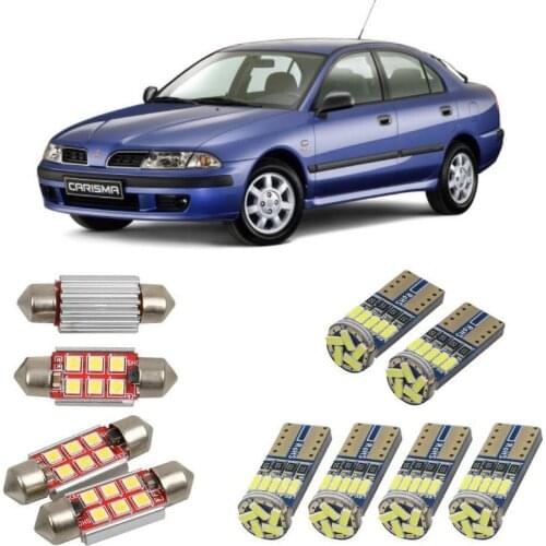 Interior led Car lights For Mitsubishi carisma da Hatchback sedan bulbs for cars License Plate Light 8pc