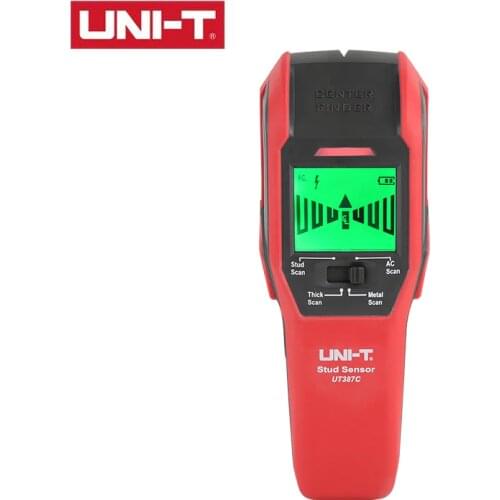UNI-T Wall Scanner UT387C Metal Detector AC Voltage Live Wire Wood Stud Finder Copper LCD HD Display Buzzer Calibration