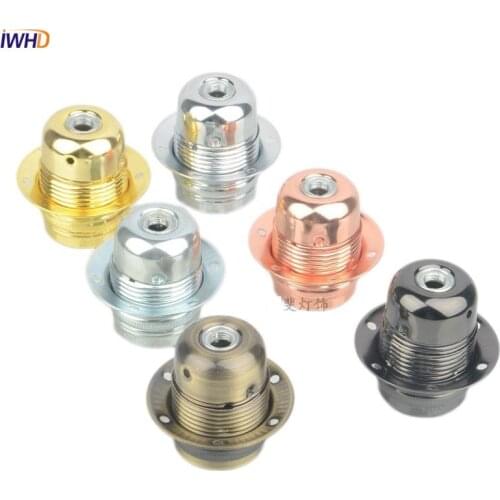 IWHD Portalamparas Douille E27 Vintage Bulb Light Socket Bulb Holder Base Industrial Lampholder Edison Lamp Holder E27