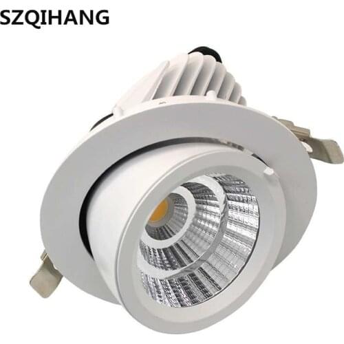 High power COB LED downlight 12W 20W 30W 40W adjustable 360 cob ceiling Elephant trunk downlight AC85-265v Home lighting