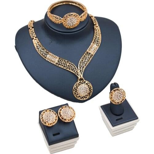 Nigerian jewelry african coral beads jewelry set cubic zirconia gold jewellery set earrings necklace ring bracelet free shipping