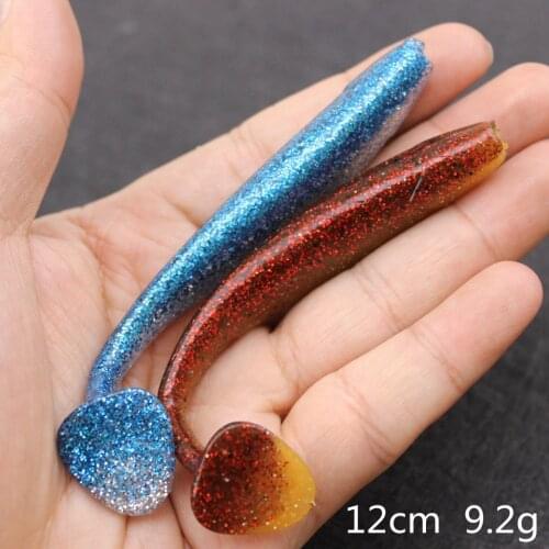 2pcs 12cm 9g Baits Set of Predator Tackle Soft Plastic Jig Heads Pike Lures Fishing Soft Lures name Relax Kopyto fishing fish