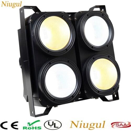 4x100W LED COB Light/4 Eyes 400W LED Audience Lights/Cold White+ Warm White 2IN1 Optional LED Blinder Light COB Effect Lighting