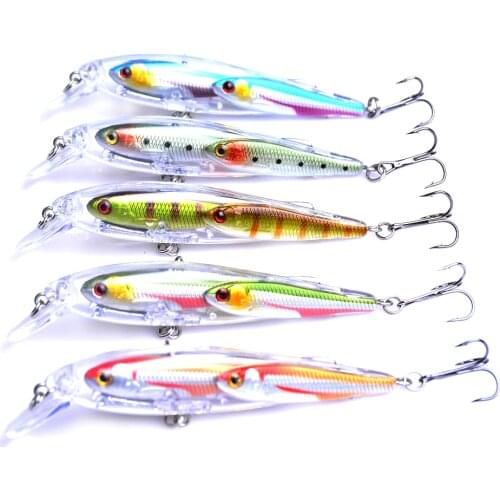 5-piece New Fishing Lure Minnow 10cm 10.5g Jerkbait Wobblers Minnow Artificial Bait Trout Lure Swimbait